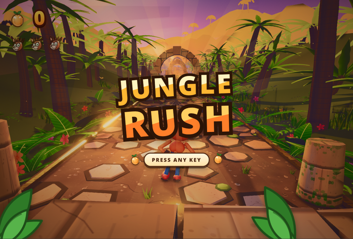 Jungle Rush title screen
