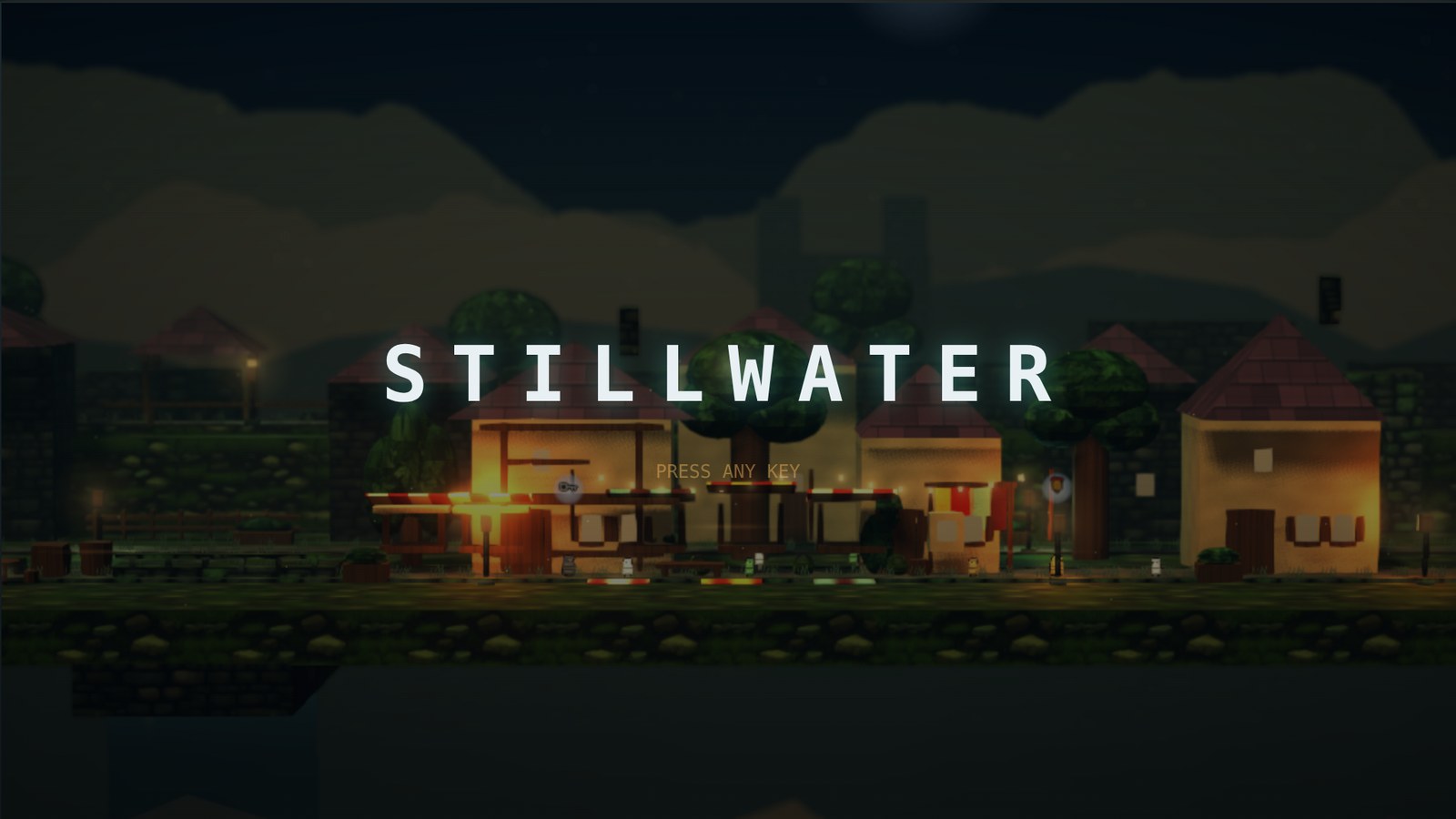 The title screen over Old Town, with the style and lens controls at the foot